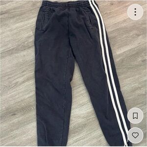 Black brandy Melville, sweatpants with white stripes #sweatpants